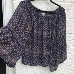 Off the shoulder blouse